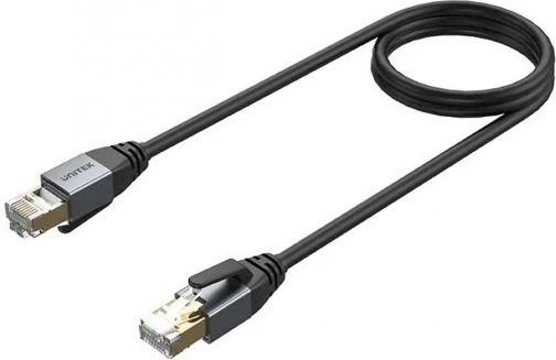 Kabëll Ethernet UNITEK RJ-45 LAN CAT.8, 1m, Zi