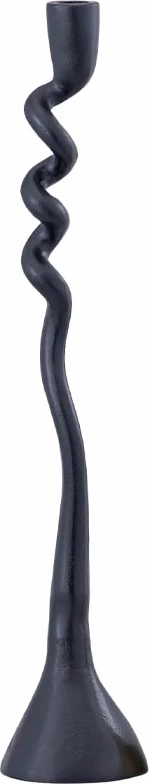 Mbajtëse qirinjsh ESTILO, alumin i zi, 10.5x10x54cm