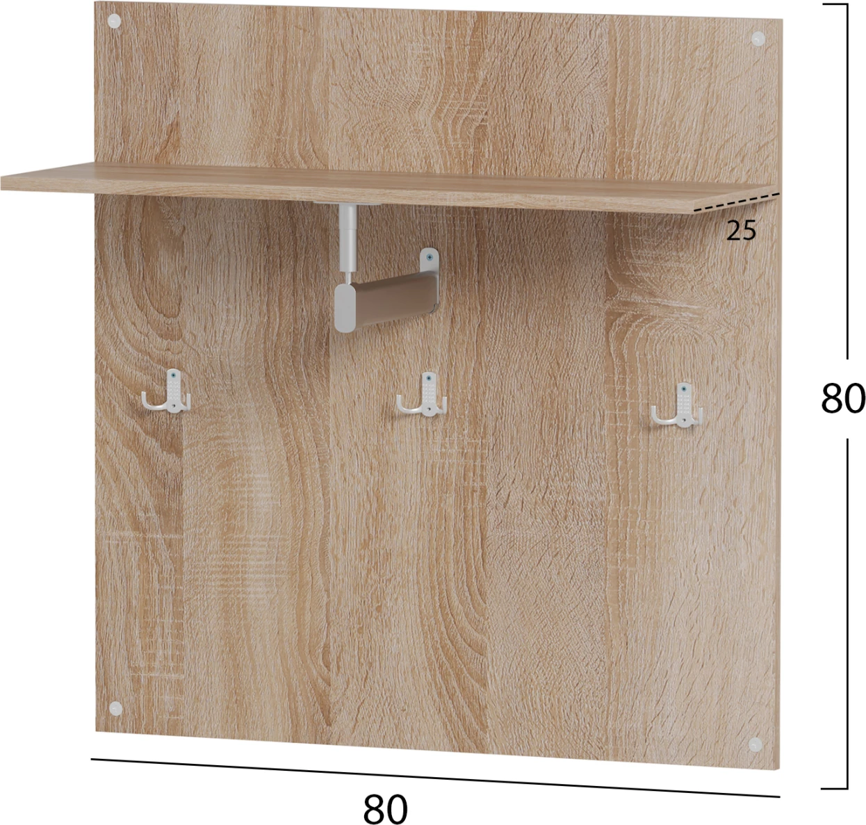 Set hyrje 4 pjesë DIONNE FH21057 melaminë, sonoma-bardhë