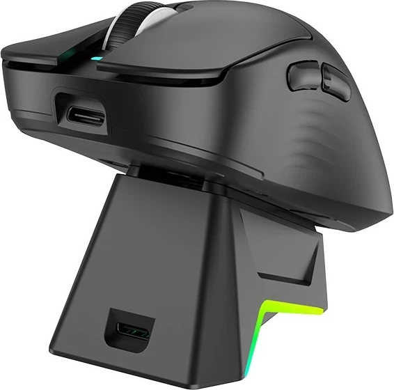 Maus gaming Tracer GameZone Nord, wireless/USB-C, 12000 DPI, e zezë