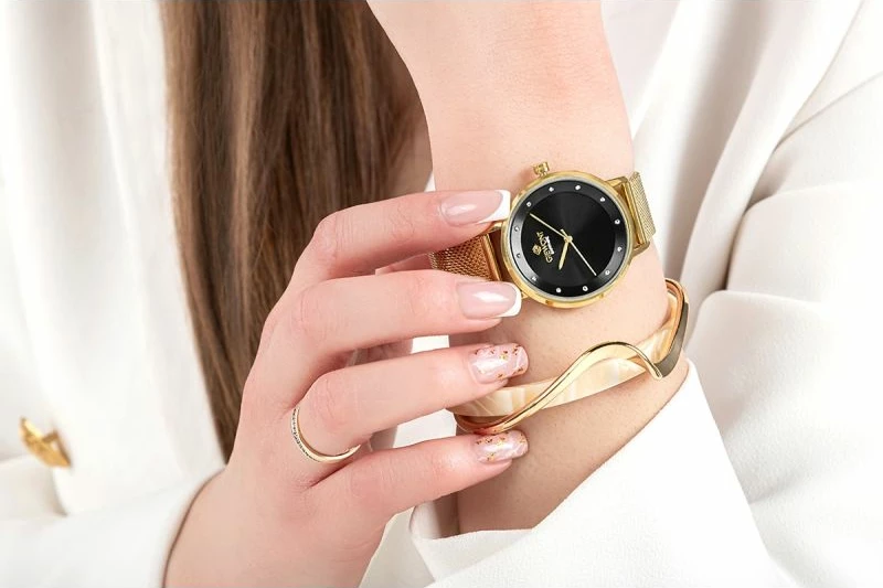 Orë dore femra Giewont GW4130-B3, e zezë dhe e artë, set