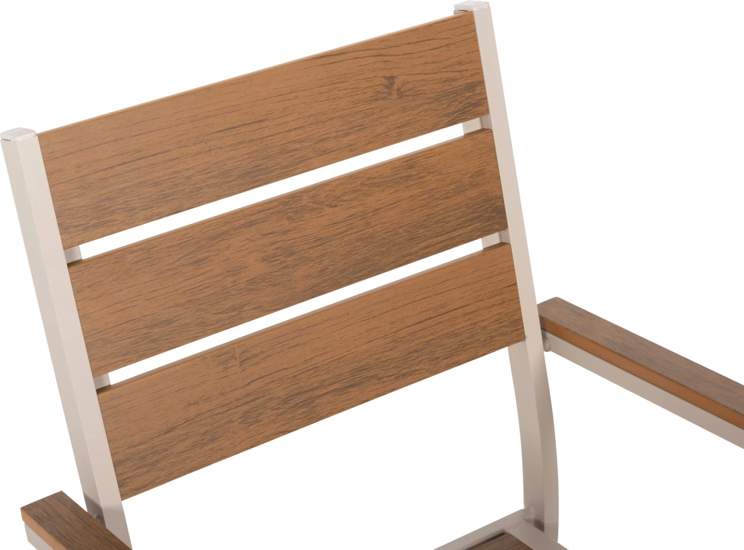 Karrige alumini SAGA FH5981.04, ngjyrë shampanjë-polivud, natyrale, 55x55x86H cm