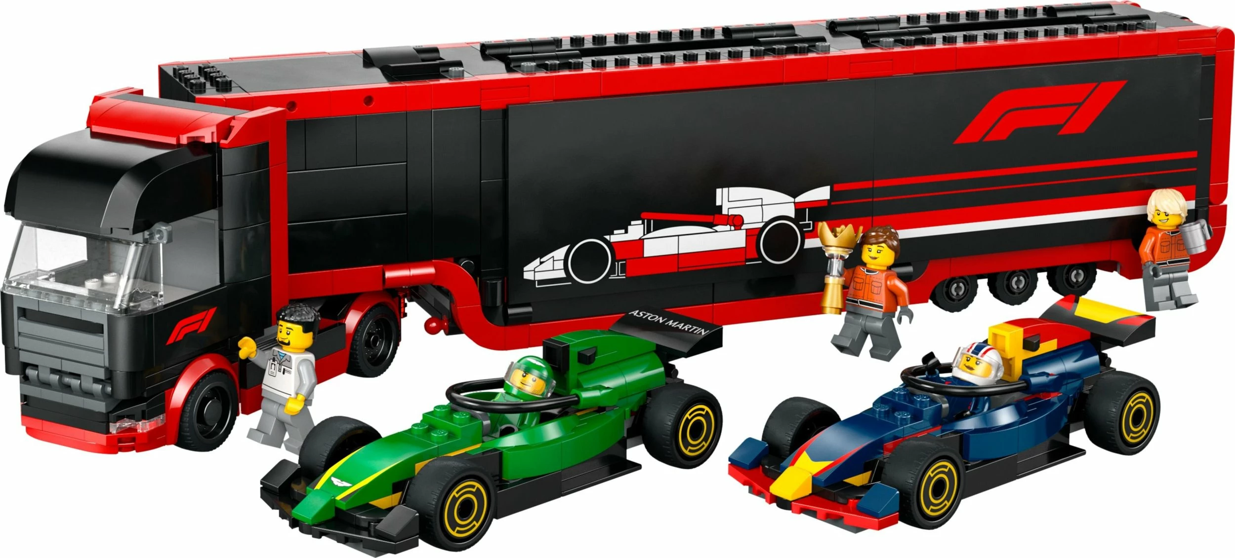 Set LEGO City Formula 1 kamion me RB20 & AMR24, 1086 copë, 60445