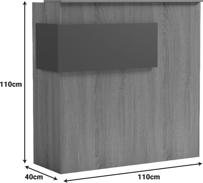 Banak pritjeje Optima, me LED, pamje sonoma dhe mermeri të bardhë, 110x40x110cm