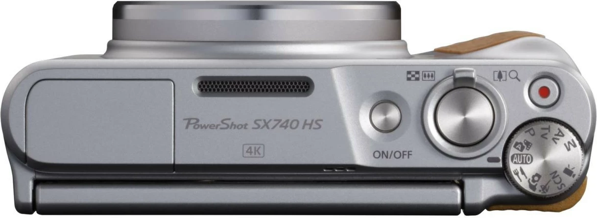 Aparat Canon PowerShot SX740 HS, 20.3 MP, Zoom optik 40x, 4K, Wi-Fi, Bluetooth, Srebrny