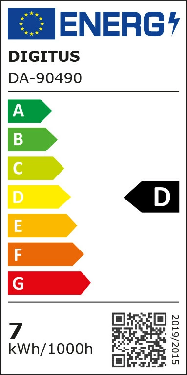 Llambë tavoline LED Digitus 50 cm, 1025 lm, 7 W, e zezë