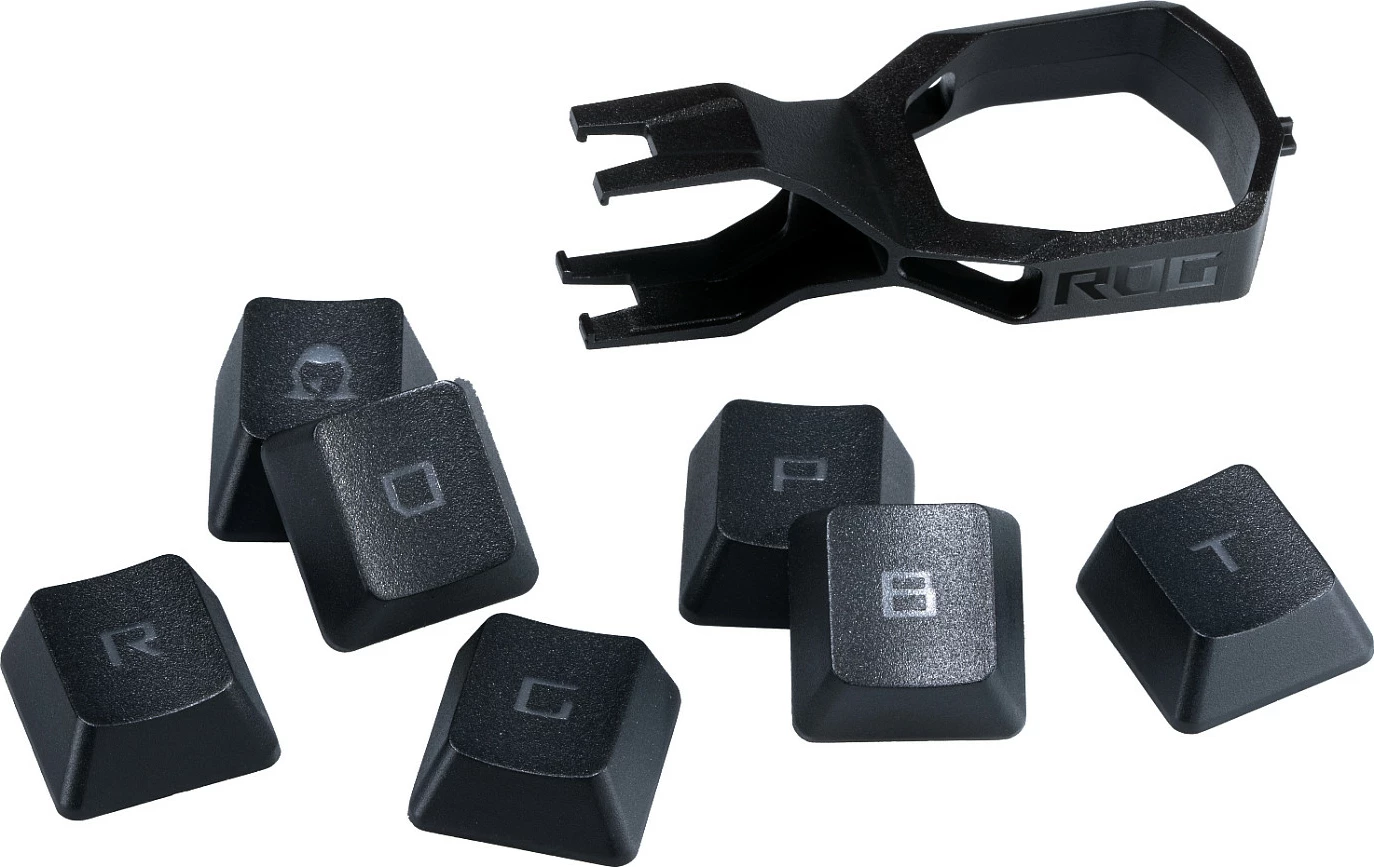Set keycap-ash ASUS ROG PBT Doubleshot, për ROG RX switch, 123 copë, e zezë