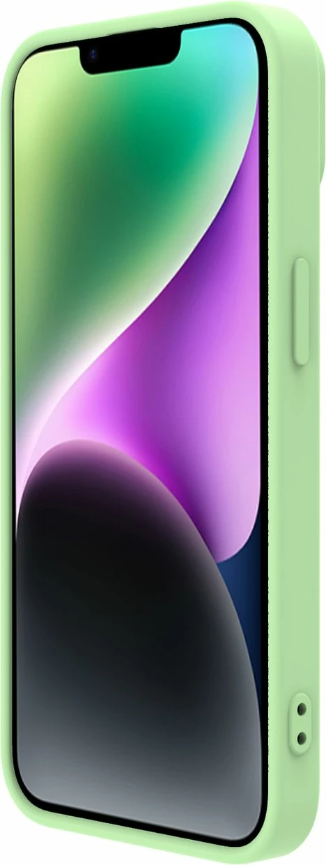 Mbështjellës Nillkin CamShield Silky Silicone për iPhone 14 Plus, me mbulesë kamere, Gjelbër