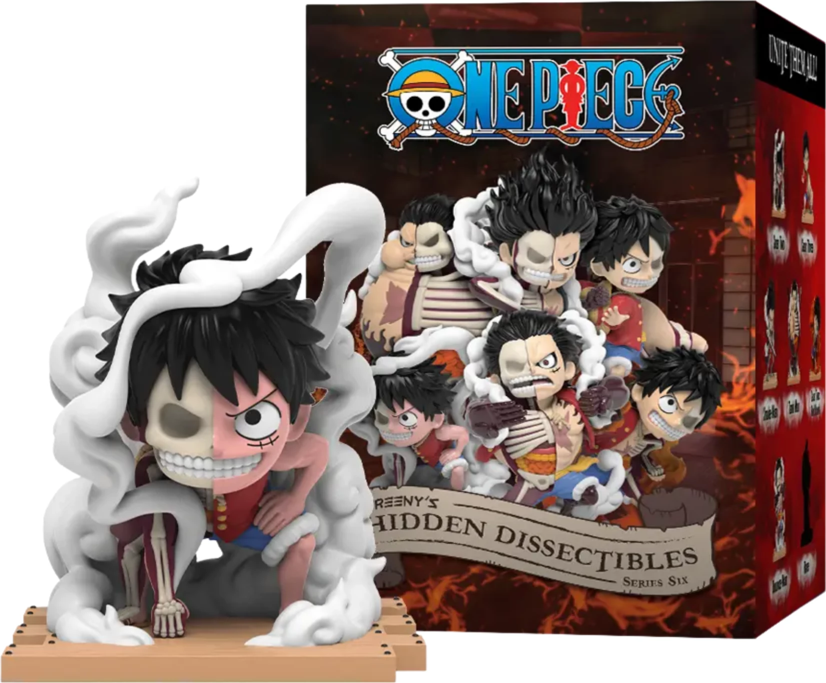 Figurinë koleksionuese Mighty Jaxx Freeny’s Hidden Dissectibles: One Piece Luffy’s Gears Edition, vinyl 10 cm, blind box (1 copë)