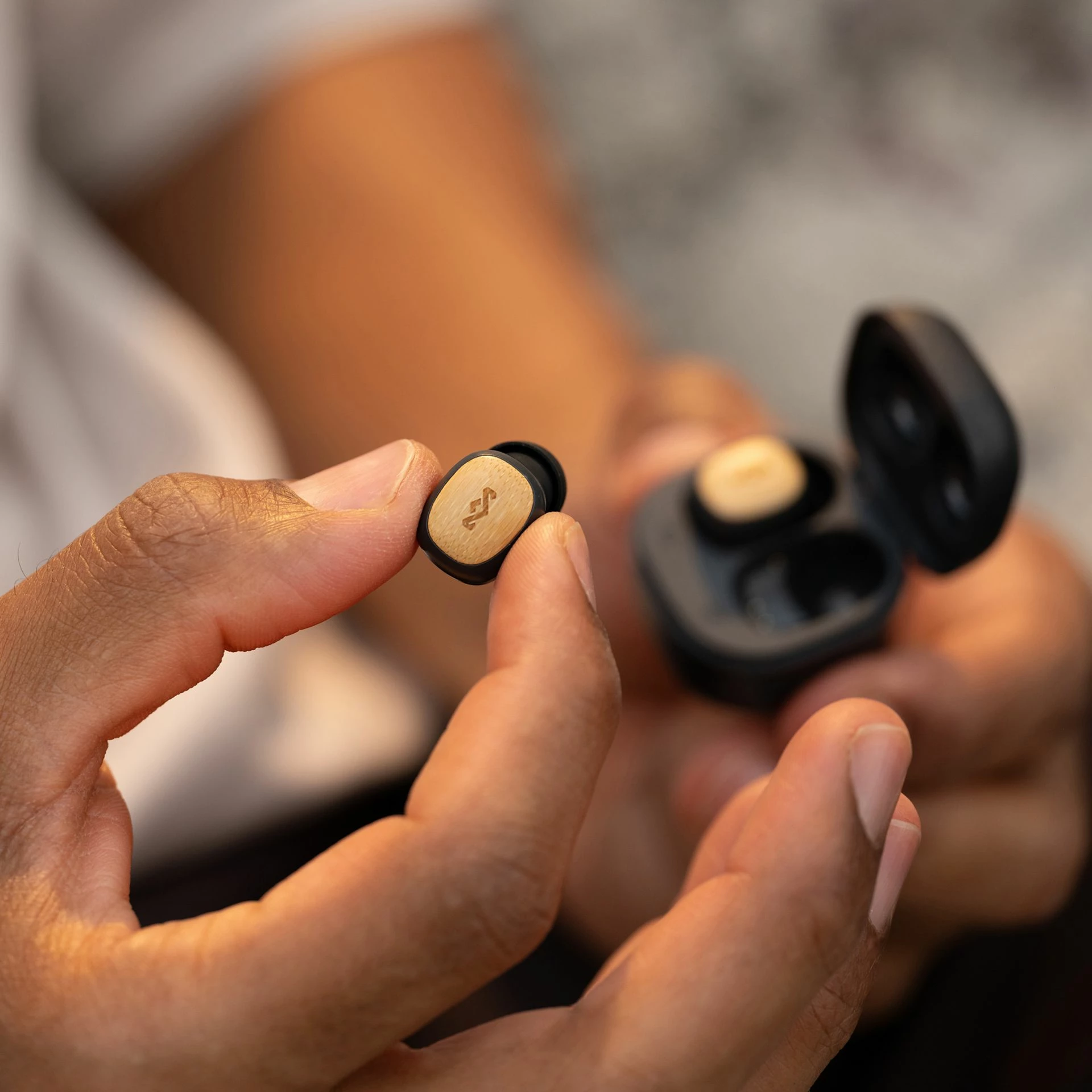Kufje House of Marley Smile Jamaica TWS, 14 orë, USB-C, Signature Black