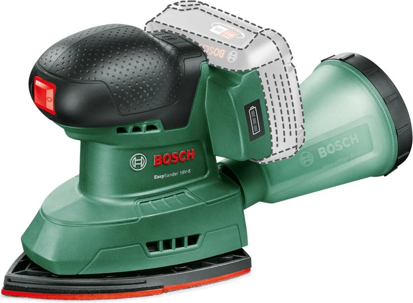 Multisharrë orbitale Bosch EasySander 18V BT, 2.5Ah, e gjelbër/zezë