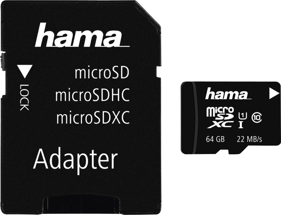 Hama microSDXC 64GB Class 10 UHS-I / s + adapter 108077