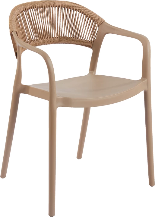 Karrige me krahë Ankara, e grumbullueshme, ngjyrë moka dhe natyrale, 54x55.5x77cm