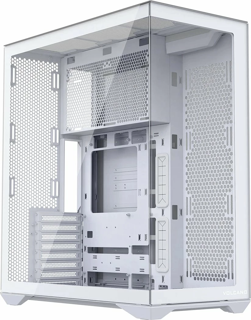 Kasë Modecom Volcano Space XL NF (AT-SPACE-XL-NF-0000-20) Full Tower E-ATX/ATX/Micro ATX/ITX, USB-C, pa ventilatorë, pa PSU, e bardhë
