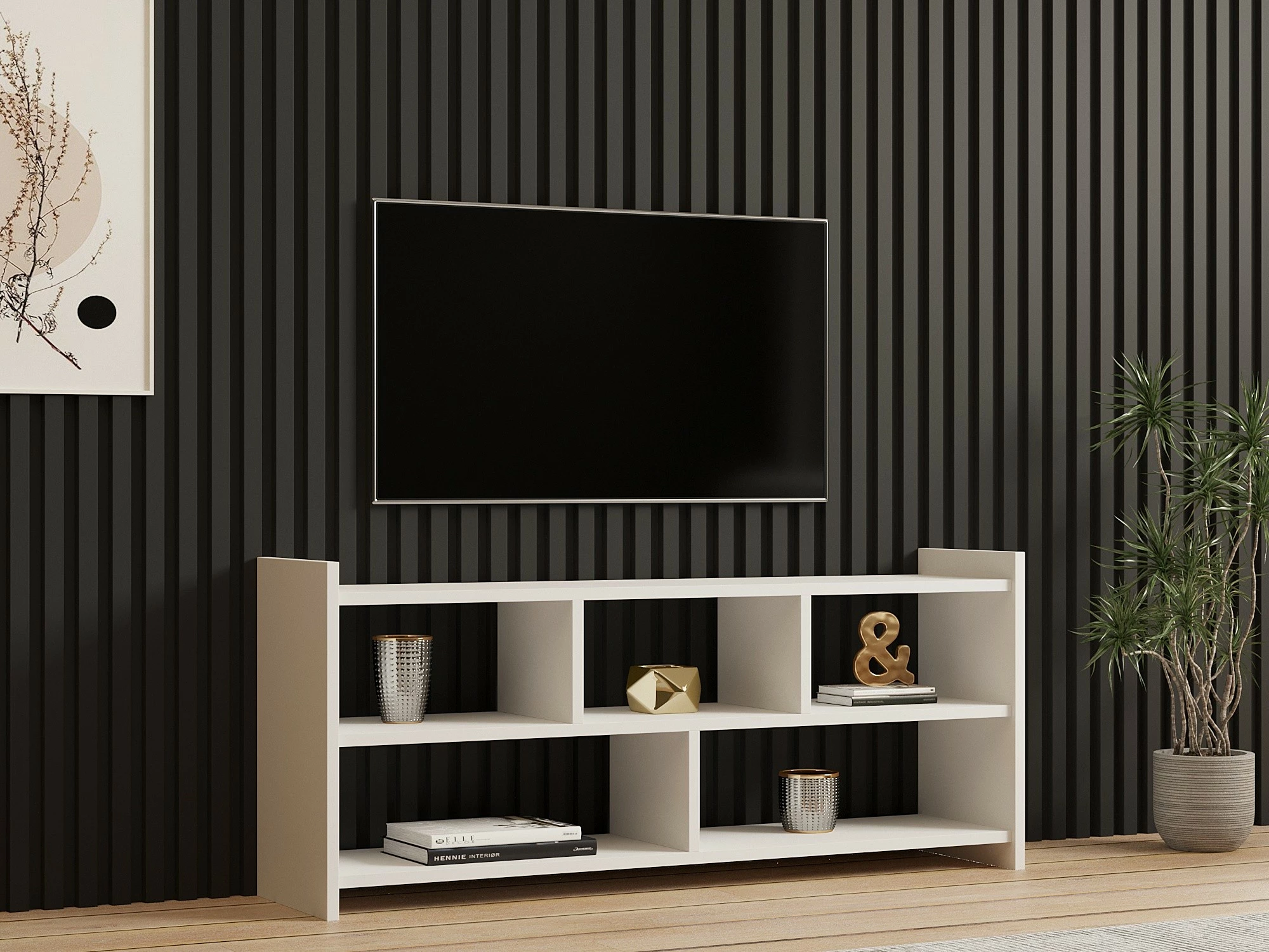 Komodë TV Hanah Home, Pera, e bardhë