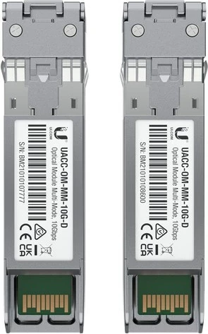 Modul transceiver Ubiquiti UACC-OM-MM-10G-D-2, 10000 Mbit/s, Argjendtë, Set 2 copë