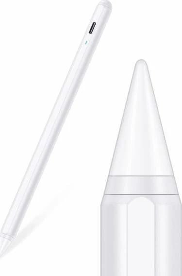 Stilus ESR Digital+ Magnetic për iPad, majë 2mm, karikim USB-C, set me majë rezervë + kabllo USB-C, i bardhë