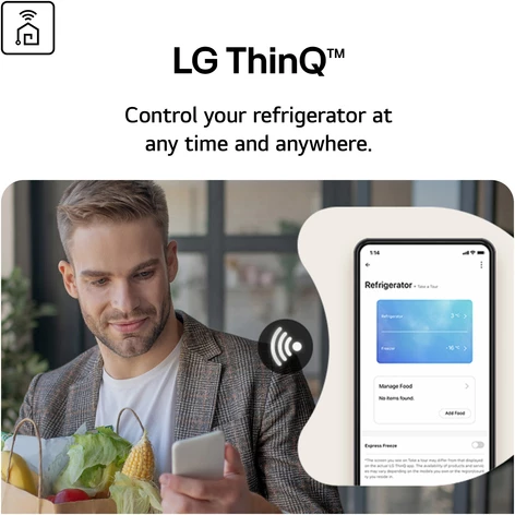 Frigorifer me ngrirës LG GBG7190CEV 349 L No Frost i zi