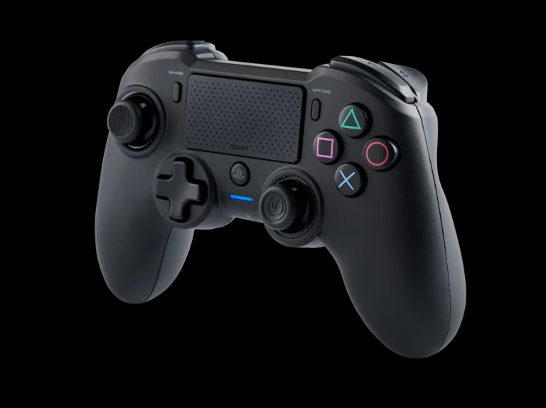 Kontroller wireless Nacon PS4 Asymmetric, deri 7 orë bateri, prizë 3.5mm, i zi