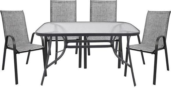 Set kopshti tavolinë & karrige FH5200.01, 5 pjesë, hiri