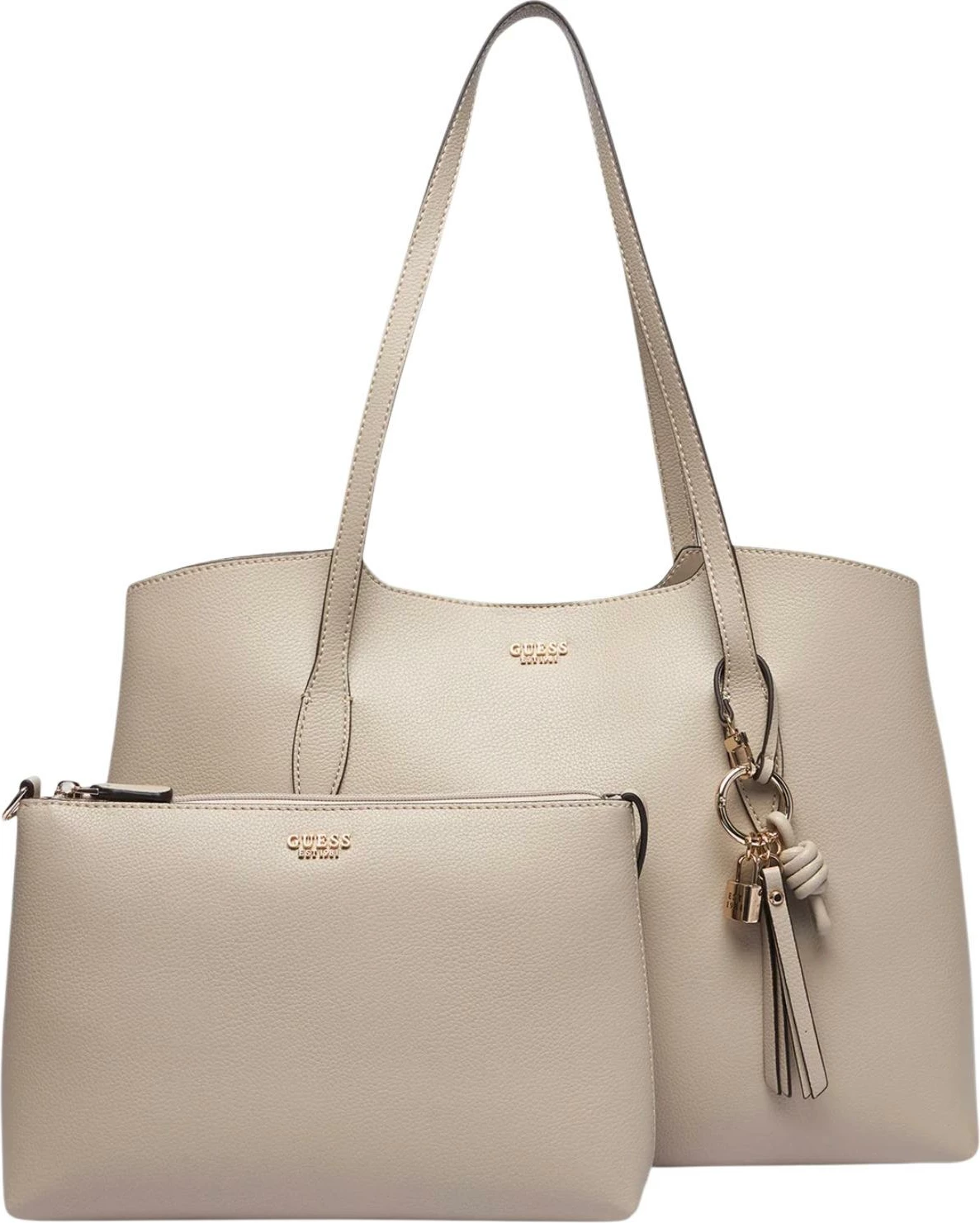 Çantë shopper Guess Lucci Girlfriend Sat HWBG97 35230 për femra, e artë