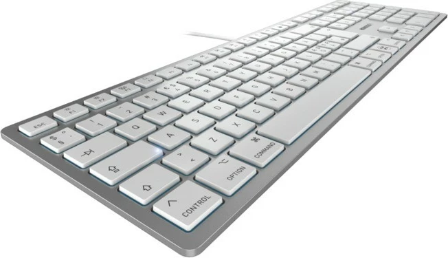 Tastierë Cherry KC 6000C për Mac, USB-C, QWERTY, argjend