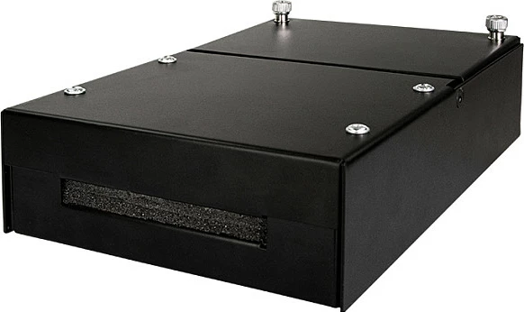 Kuti konsolidimi LogiLink për 4 Keystone Jack, metal, e zezë