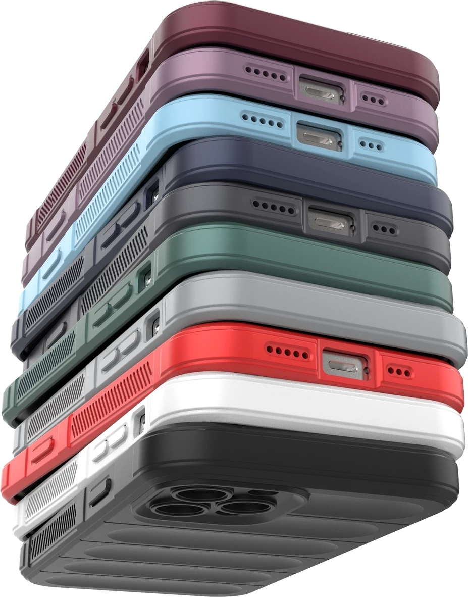 Mbështjellës Hurtel Magic Shield Case për iPhone 12 Pro, fleksibil, i blinduar, i kuq