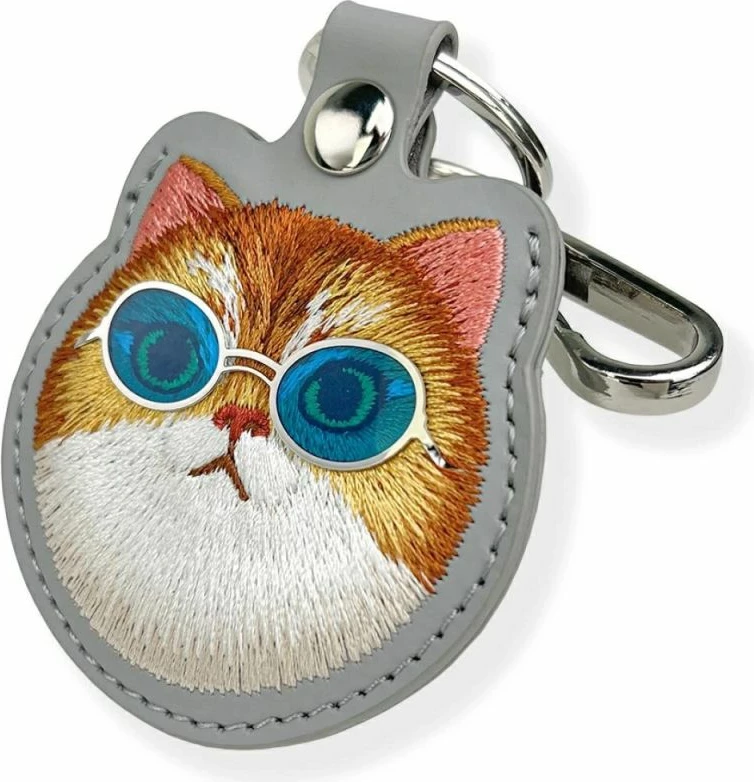 Kutie për locator Nimmy Glasses Cool Cat, gri