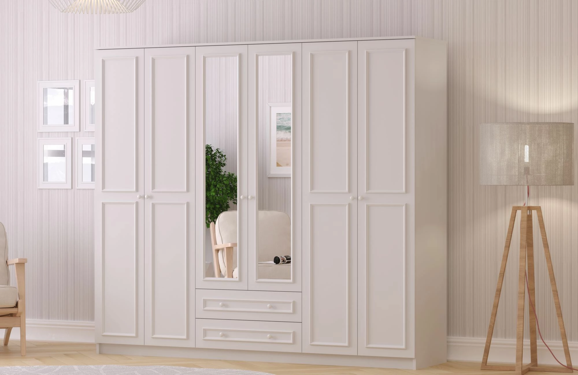 Dollap Skye Decor, ngjyrë e bardhë mat, RB-186-05