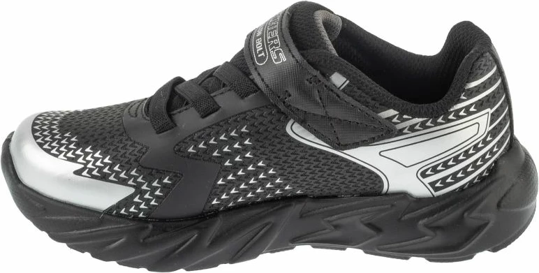 Atlete fëmijësh Skechers S-Lights Flex-Glow Bolt 400138L-BKSL, të zeza