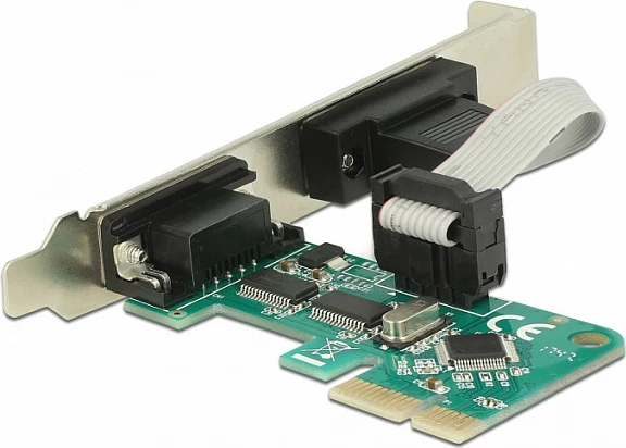 Kartelë zgjerimi PCIe DeLOCK 89918, 2x RS-232 Serial, WCH CH382L