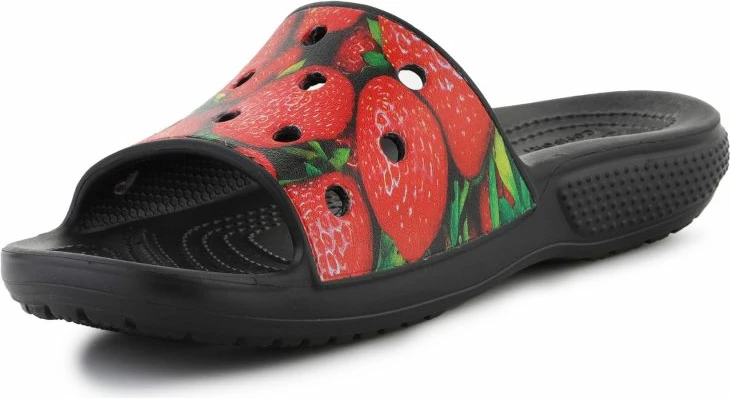 Atlete për femra Crocs, Classic Hyper Real Slide, të zeza dhe të kuqe [Madhësia: 36 - 37]