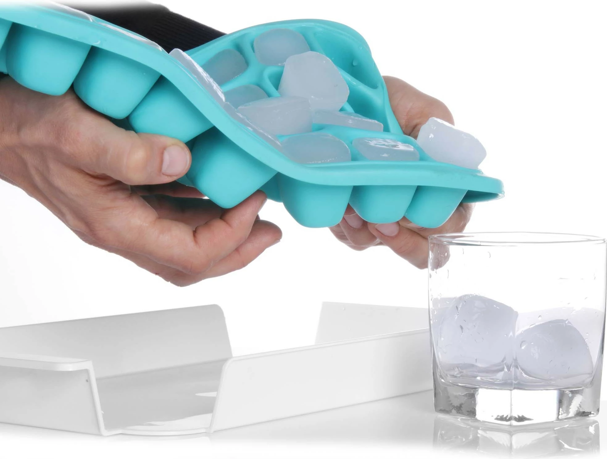 Tabakë kube akulli me kapak, Bar Up, 32 kube, silikon, 335x180 mm, blu