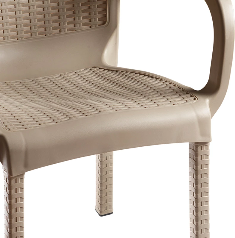 Set tavoline me karrige për terasë, 3 pjesë, ngjyrë kapuçino, Icon-Festive