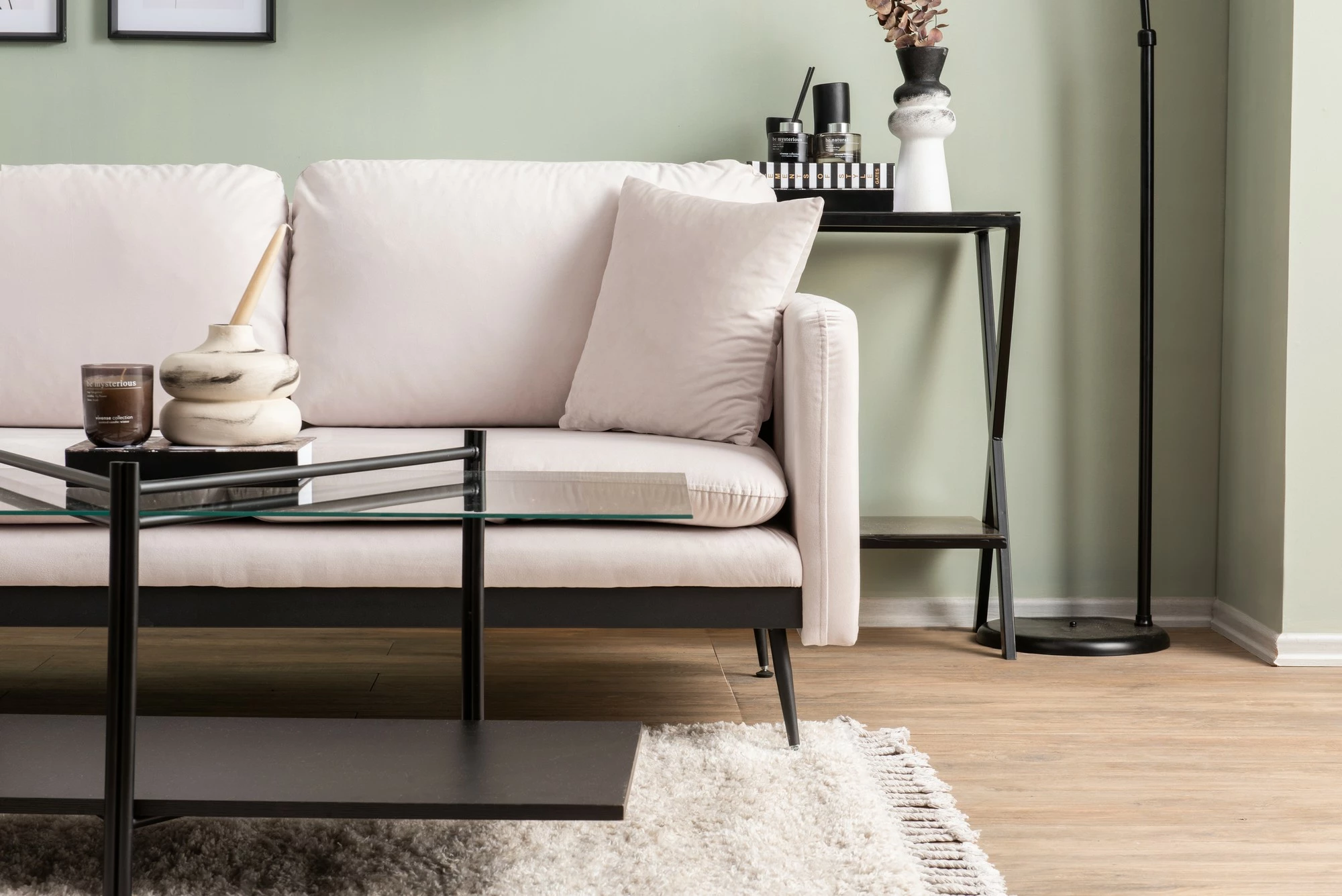 Këndsofa Atelier del Sofa, Reya, ngjyrë ecru