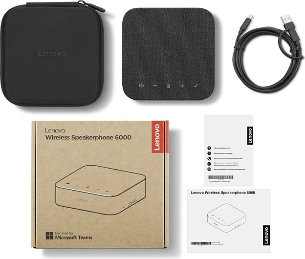 Altoparlant konferencash me mikrofon Lenovo Speakerphone 6000, Bluetooth 5.3, USB-C, IP54, i zi