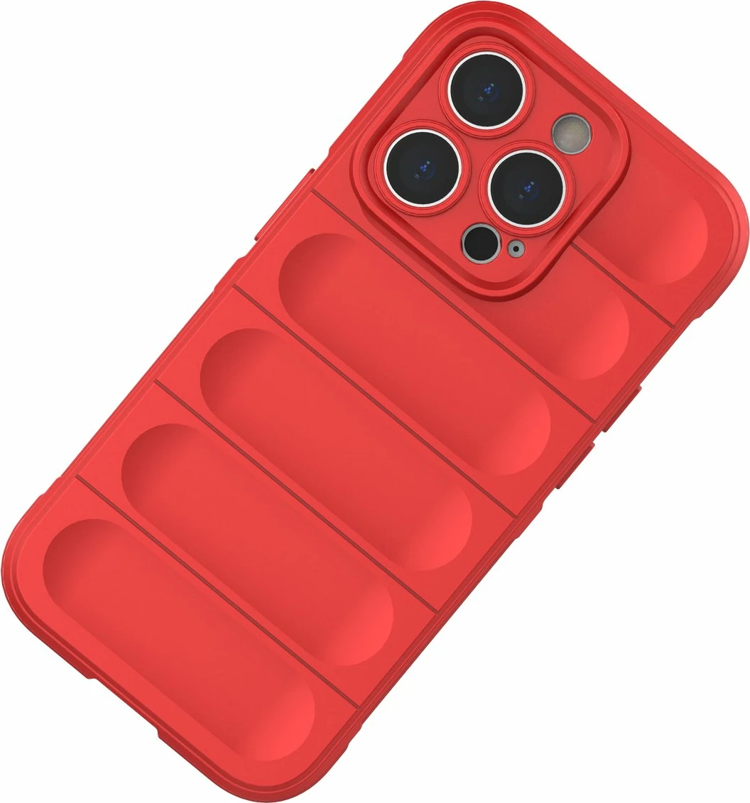 Mbështjellës Hurtel Magic Shield Case për iPhone 14 Pro, elastik, i blinduar, kuq