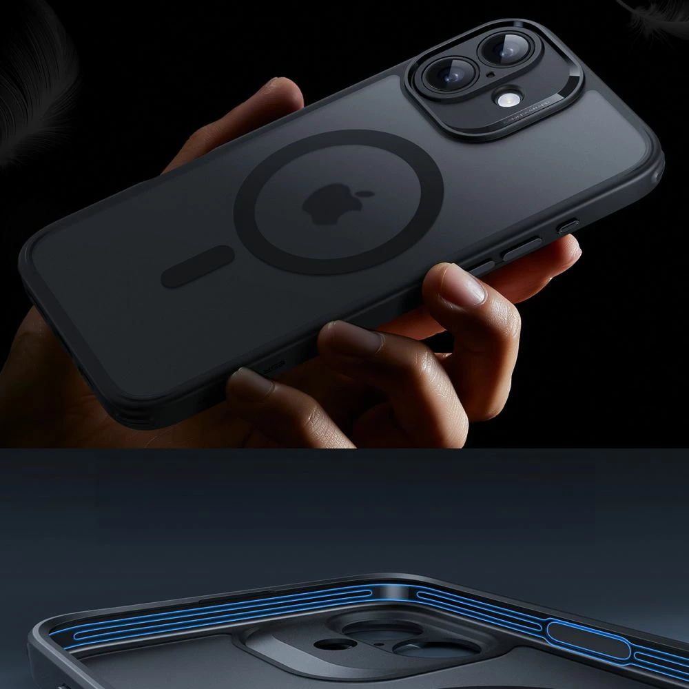 Mbështjellës ESR Classic Pro Set HaloLock MagSafe për iPhone 16, zi, me xham mbrojtës