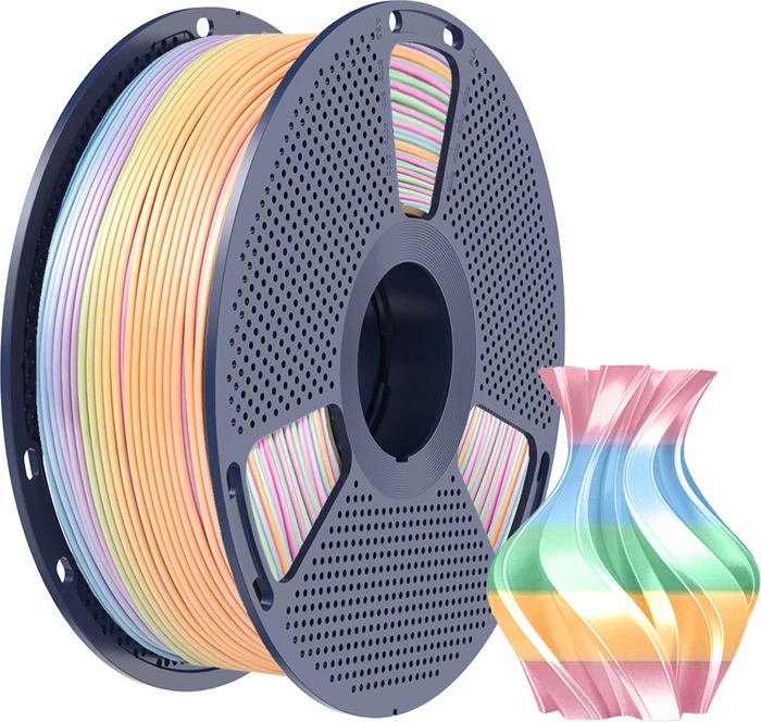 Filament 3D printimi Sunlu PLA+ Silk R 04 1.75 mm 1 kg, Rainbow