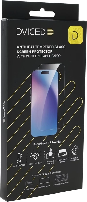 Dviced AntiHeat Tempered glass screen protector for iPhone 17 Pro Max