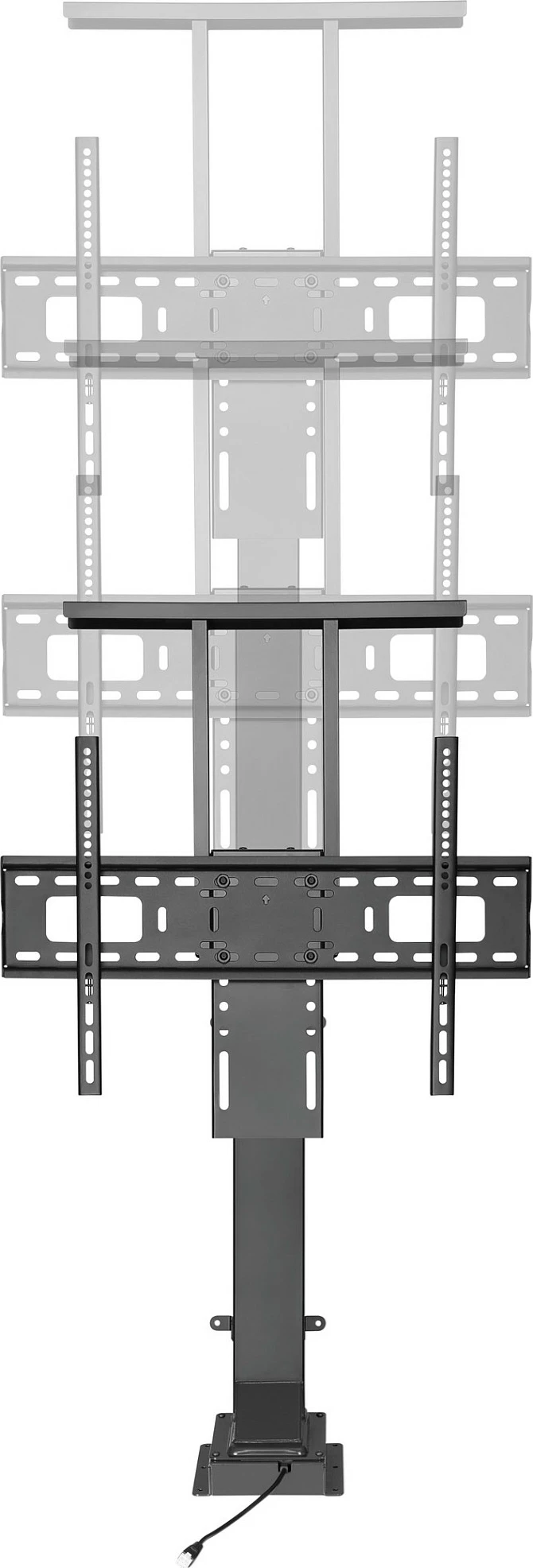 Mbajtës televizori me lift elektrik EQUIP 650606, 37-65", VESA 200x200-600x400, 50 kg, me telekomandë, i zi