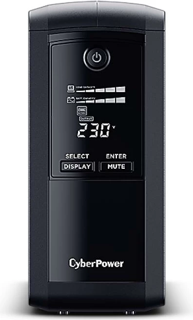 UPS, CyberPower Value Pro VP1000EILCD, LCD, AVR, backup 1 min, 335×145×300 mm, e zezë