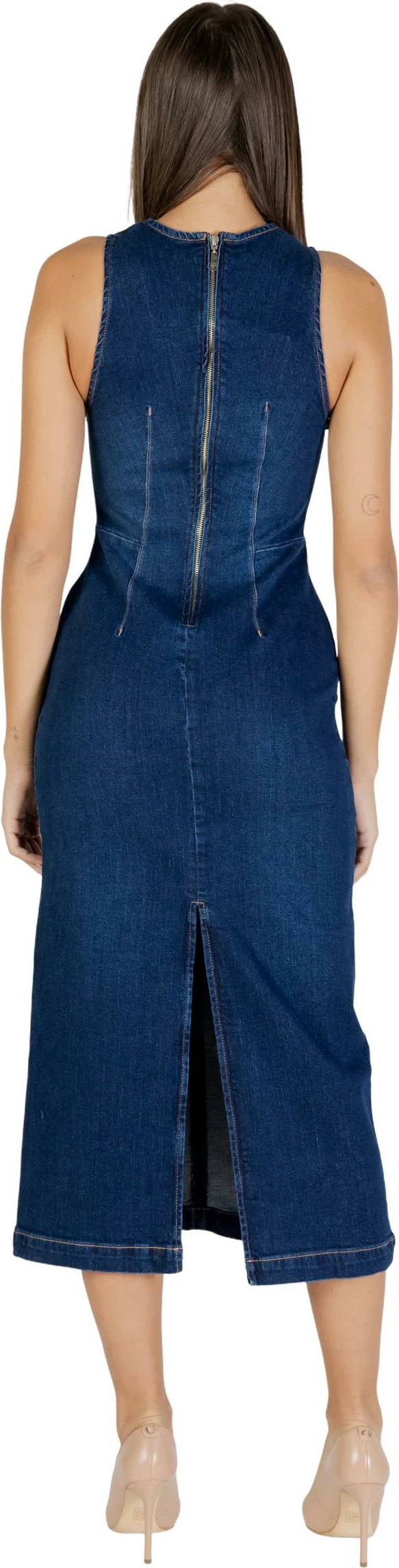 Fustan i gjatë Colcci 044.11.00193 për femra, blu e errët denim [Madhësia: S]