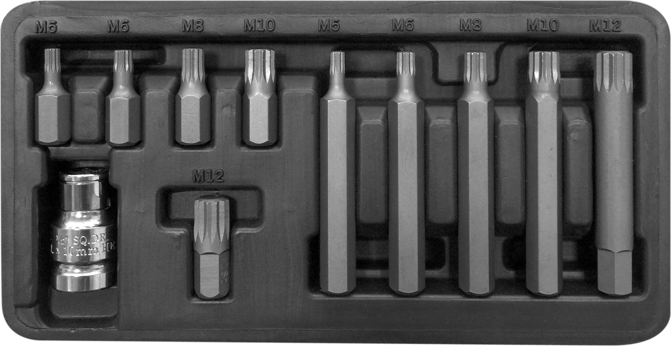 Set zgjatues magnetik për soketa PROLINE 10744, 110 mm, M5-M12, 11 copë