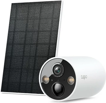 Kamerë sigurie TP-Link Tapo C425 + panel solar A201, 2K QHD, Wi‑Fi, IP66, e bardhë