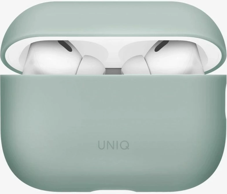 Kutia silikoni për AirPods Pro 3 UNIQ Lino, e gjelbër