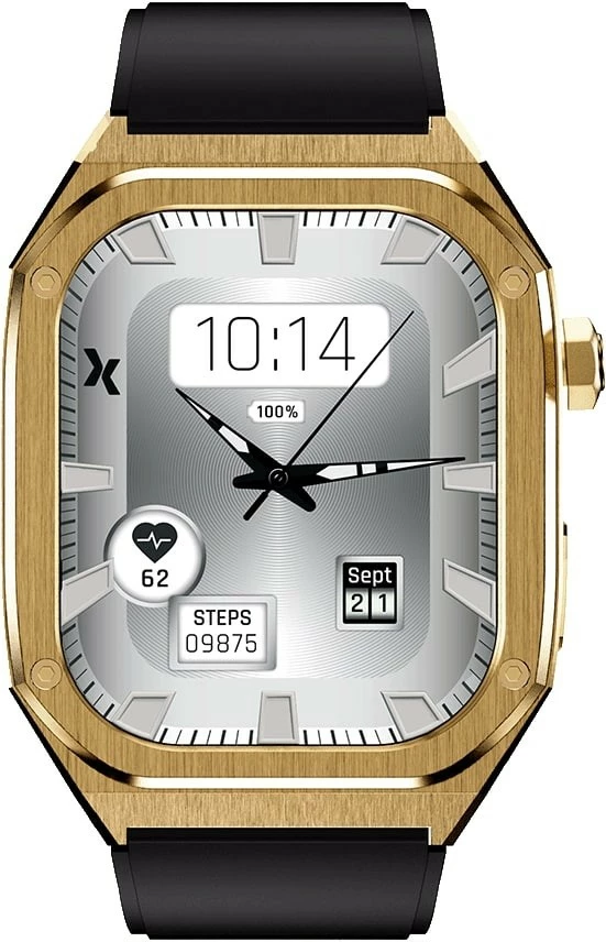 Smartwatch Maxcom FW65 Iron S, 1.91" AMOLED, 128 MB, Bluetooth, Gold, set me 2 rripa