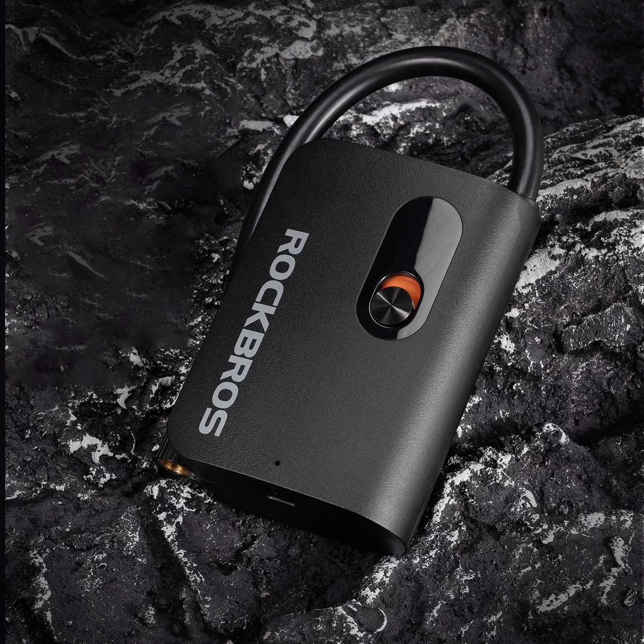 Pompë elektrike pa kabllo Rockbros L1 Mini 70 PSI USB-C zorrë 200 mm Schrader/Presta e zezë