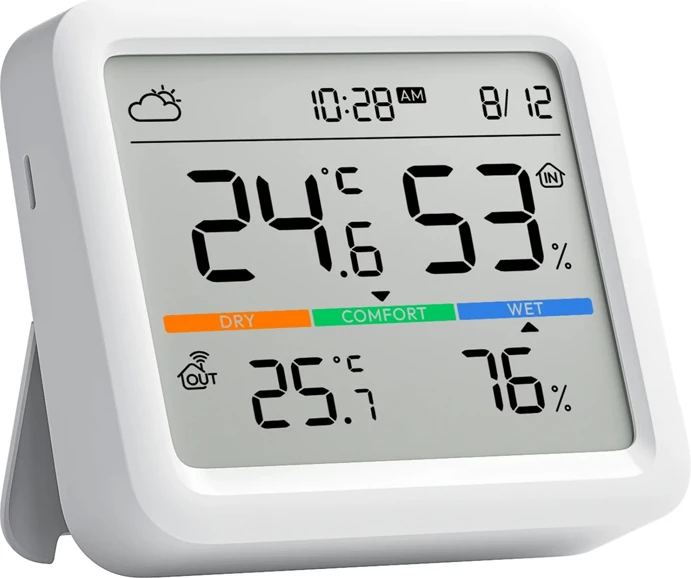 Termometër dhe higrometër SwitchBot Meter Pro, Bluetooth, ekran LCD, i bardhë